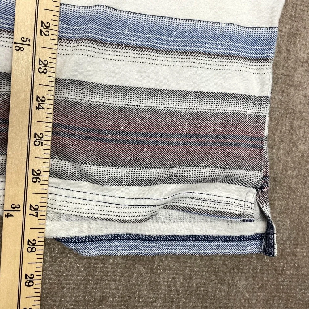 Levis T Shirt Mens XL Multicolor Striped Cotton Raglan Sleeve Crew Neck Logo